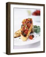 Bruschetta with Tomatoes and Olives-Ian Garlick-Framed Photographic Print