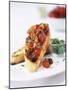 Bruschetta with Tomatoes and Olives-Ian Garlick-Mounted Photographic Print