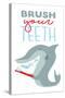 Brush Your Teeth-Jace Grey-Stretched Canvas