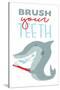 Brush Your Teeth-Jace Grey-Stretched Canvas