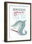 Brush Your Teeth-Jace Grey-Framed Art Print