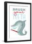 Brush Your Teeth-Jace Grey-Framed Art Print