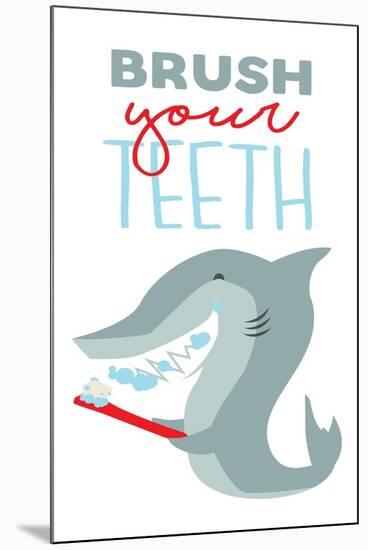 Brush Your Teeth-Jace Grey-Mounted Art Print