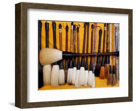 Brushes at a Chinese Street Market, China-Bruce Behnke-Framed Photographic Print