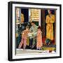 "Brushing Their Teeth", January 29, 1955-Amos Sewell-Framed Premium Giclee Print