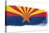 Brushstroke Flag Arizona-robodread-Stretched Canvas