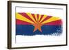 Brushstroke Flag Arizona-robodread-Framed Art Print