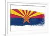 Brushstroke Flag Arizona-robodread-Framed Art Print