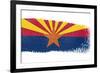 Brushstroke Flag Arizona-robodread-Framed Art Print