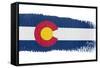 Brushstroke Flag Colorado-robodread-Framed Stretched Canvas