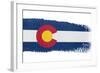 Brushstroke Flag Colorado-robodread-Framed Art Print