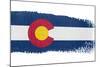 Brushstroke Flag Colorado-robodread-Mounted Art Print