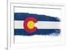 Brushstroke Flag Colorado-robodread-Framed Art Print