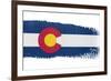Brushstroke Flag Colorado-robodread-Framed Art Print