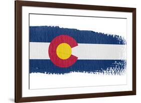 Brushstroke Flag Colorado-robodread-Framed Art Print