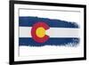 Brushstroke Flag Colorado-robodread-Framed Art Print