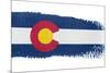 Brushstroke Flag Colorado-robodread-Mounted Art Print