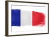 Brushstroke Flag France-robodread-Framed Art Print