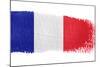 Brushstroke Flag France-robodread-Mounted Art Print