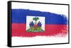 Brushstroke Flag Haiti-robodread-Framed Stretched Canvas