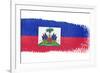 Brushstroke Flag Haiti-robodread-Framed Art Print