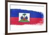 Brushstroke Flag Haiti-robodread-Framed Art Print