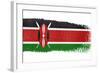 Brushstroke Flag Kenya-robodread-Framed Art Print
