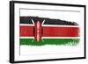 Brushstroke Flag Kenya-robodread-Framed Art Print