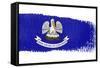 Brushstroke Flag Louisiana-robodread-Framed Stretched Canvas