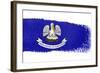 Brushstroke Flag Louisiana-robodread-Framed Art Print