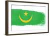 Brushstroke Flag Mauritania-robodread-Framed Art Print