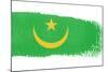 Brushstroke Flag Mauritania-robodread-Mounted Art Print