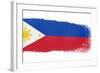 Brushstroke Flag Philippines-robodread-Framed Art Print