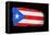 Brushstroke Flag Puerto Rico-robodread-Framed Stretched Canvas