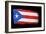 Brushstroke Flag Puerto Rico-robodread-Framed Art Print