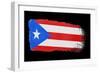 Brushstroke Flag Puerto Rico-robodread-Framed Art Print