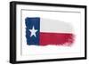 Brushstroke Flag Texas-robodread-Framed Art Print