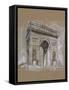 Brushwork Architecture Study I-Ethan Harper-Framed Stretched Canvas