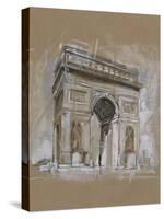Brushwork Architecture Study I-Ethan Harper-Stretched Canvas