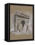 Brushwork Architecture Study I-Ethan Harper-Framed Stretched Canvas