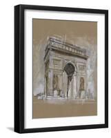 Brushwork Architecture Study I-Ethan Harper-Framed Art Print