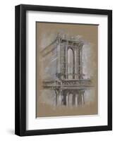 Brushwork Architecture Study IV-Ethan Harper-Framed Art Print