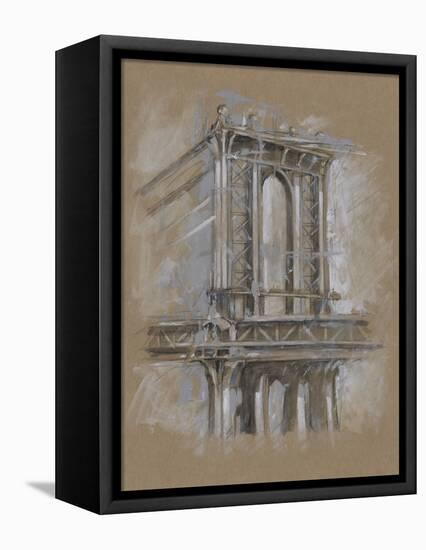 Brushwork Architecture Study IV-Ethan Harper-Framed Stretched Canvas