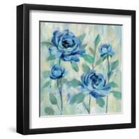 Brushy Blue Flowers I-Silvia Vassileva-Framed Art Print