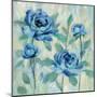 Brushy Blue Flowers I-Silvia Vassileva-Mounted Art Print