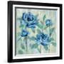 Brushy Blue Flowers I-Silvia Vassileva-Framed Art Print