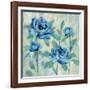 Brushy Blue Flowers I-Silvia Vassileva-Framed Art Print