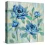 Brushy Blue Flowers I-Silvia Vassileva-Stretched Canvas