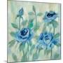 Brushy Blue Flowers II-Silvia Vassileva-Mounted Art Print