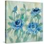 Brushy Blue Flowers II-Silvia Vassileva-Stretched Canvas